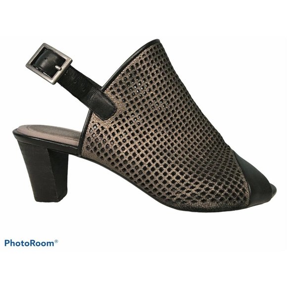 Rockport Audrina Pewter Peep Toe Sling Back Boot - Picture 1 of 10